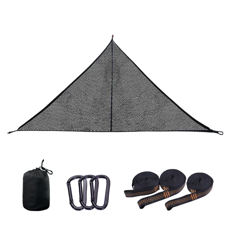 Outdoor aerial multi-person hammock triangle aerial pad camping tree tent portable heavy duty camping aerial hammock