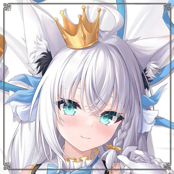 

vtuber hololive Shirakami Fubuki Anime Game Dakimakura Hing Body PillowCase Cushion Otaku Bed Linings Xmas