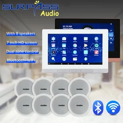 Inteligentny dom Bluetooth Bezprzewodowy wzmacniacz ścienny WiFi Ekran dotykowy Android PA Głośnik sufitowy Stereo Tło Muzyka Kino audio