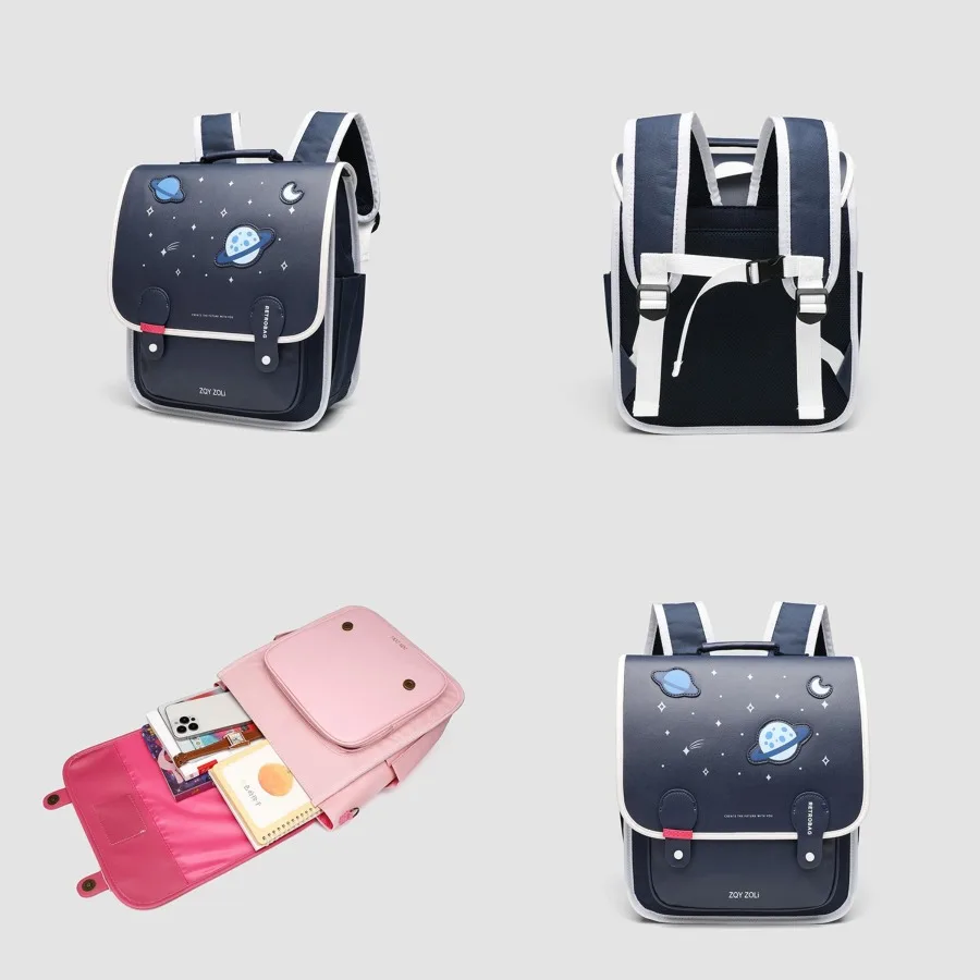 

【New style】Schoolbag for primary school students 2026 retro American backpack for boys and girls children's backpack ridge prot