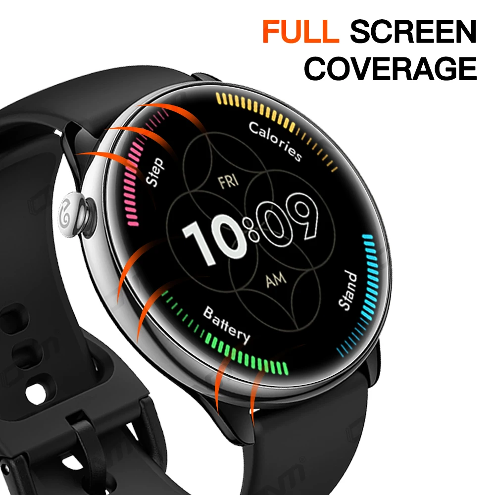 3D Curved Fit Full Screen Protector Film for Amazfit GTR Mini Anti-scratch Clear Protective Film Not Glass for Amazfit GTR Mini