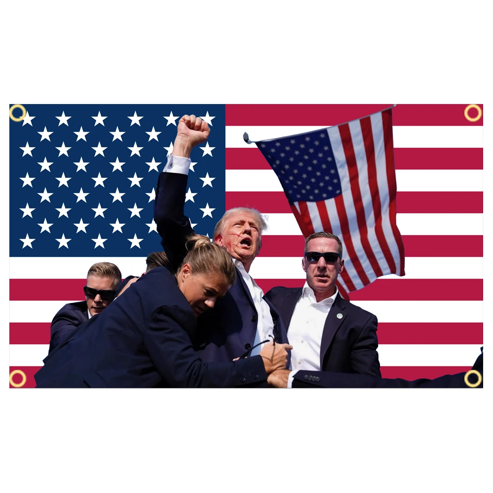 

60×90 90x150CM Trump Fight 2024 Take American Great Again Flag Polyester Printed Banner Tapestry For Decor