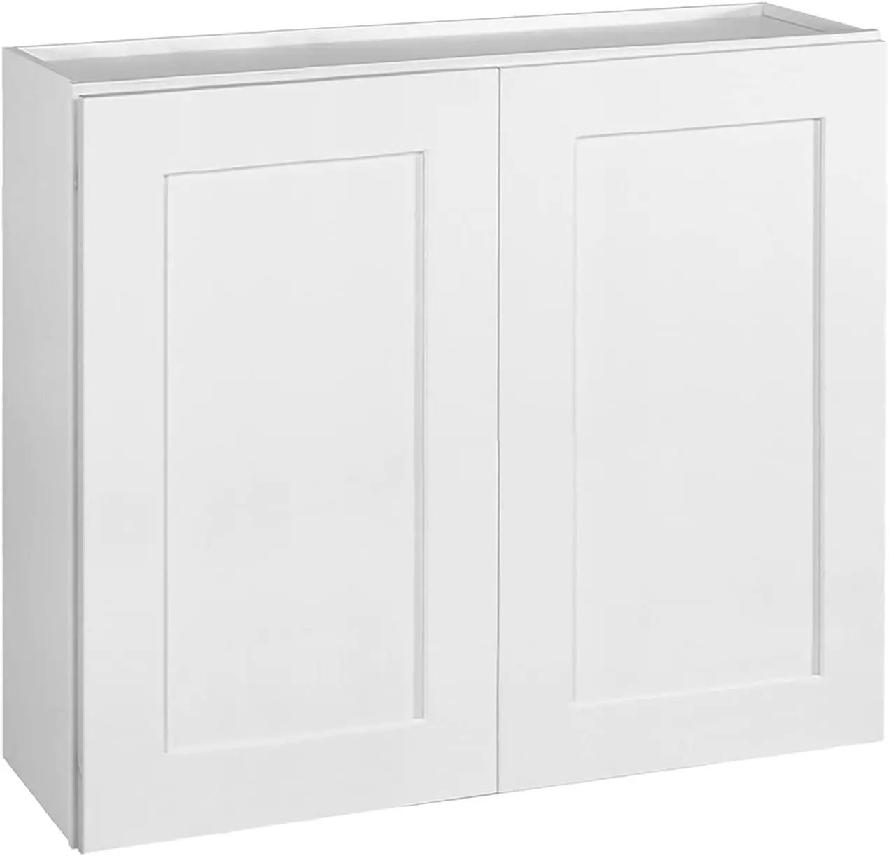 Brookings Shaker Fully Assembled Wall Kitchen Cabinet W3630, 36 W X 12 D X 30 H, Painted White, Solid Wood, , 613562