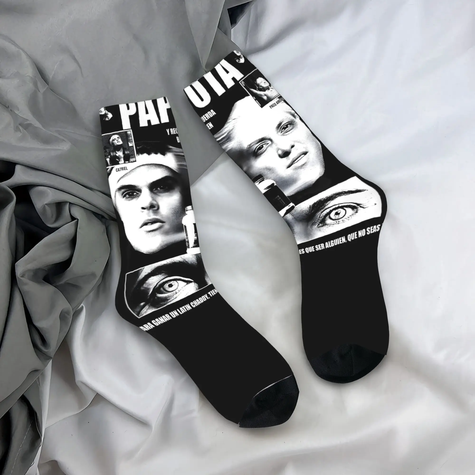 

Happy Funny Men's Socks Hip Hop CA7RIEL & Paco Amoroso Papota Tour Sock Skateboard Women Stockings Spring Summer Autumn Winter