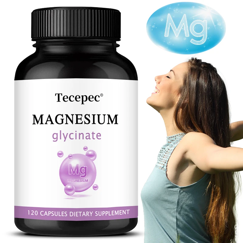 

Magnesium Supplement Capsules, Promotes Sleep, Brain Function, Heart Health, Promotes Mood Balance, Suitable for Men and Women