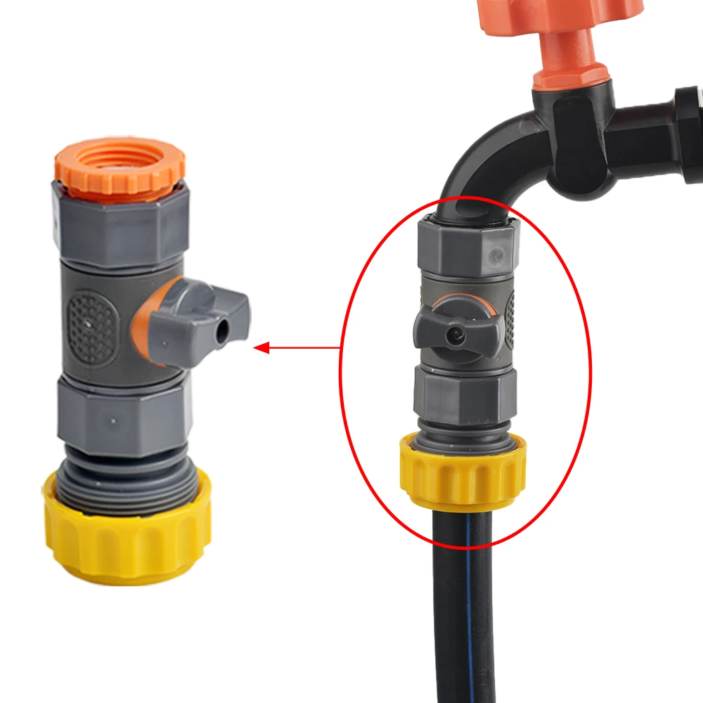 Garden Hose Shut-Off Valve Connector Set, Faucet Extender 1/2” 3/4” Hose, Garden Hose Waterstop Fittings Watering Gun Adapter