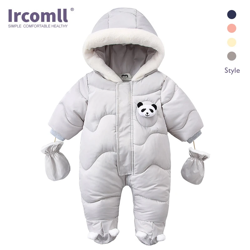 

Ircomll Toddler Boy Clothes Newborn Clothing For Girls Cute Panda Hooded Fur Lining Infant Coat Outwear For Babies Pajamas