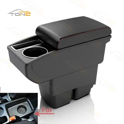 For Ford Fiesta Armrest box For Ford Fiesta MK7 Car Armrest 2009-2017 Storage box Interior details Accessories easy installation