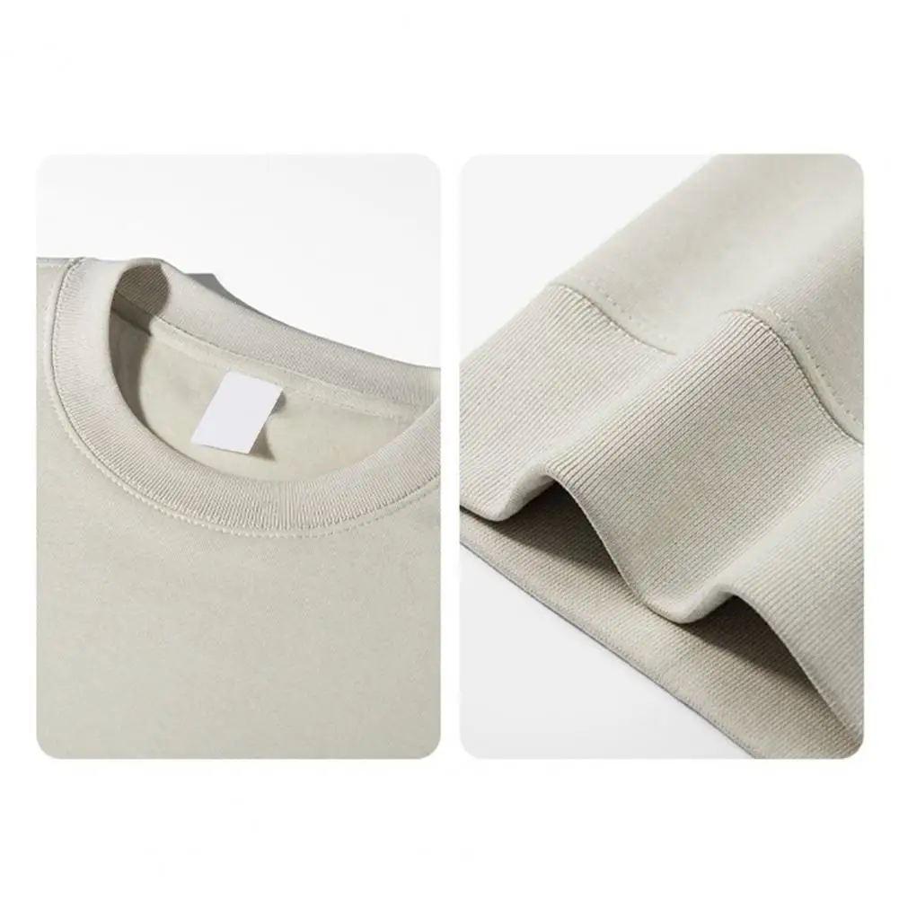 Soft Cotton Blend Top Women’s Fleece Lined Sweatshirt Loose Fit Crewneck Pullover Long Sleeve Top for Fall Warmth Comfort