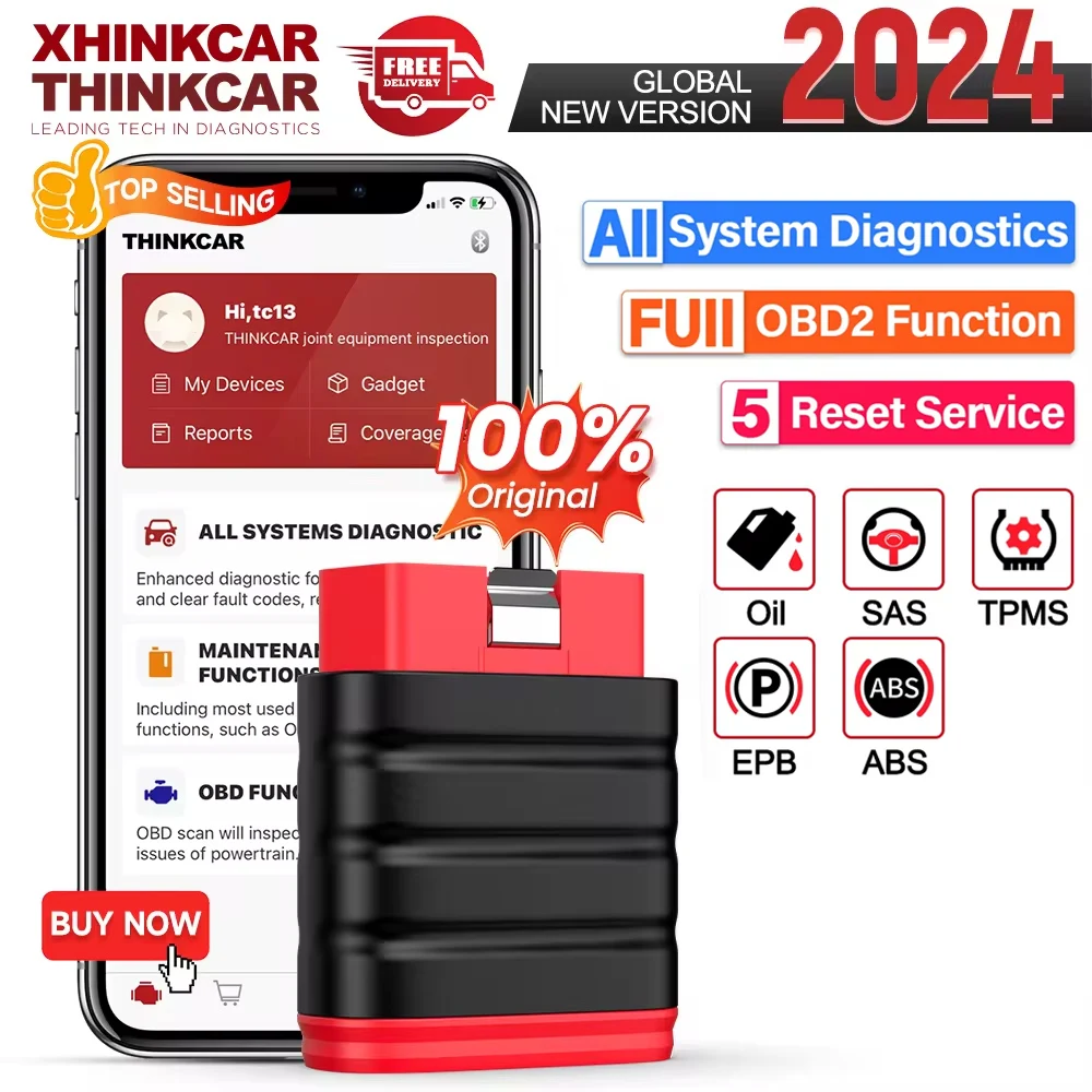 Thinkcar Thinksafe Bluetooth OBD2 Automotive Scanner Car Code Reader 5 Reset All System OBD 2 Auto Diagnostic Tools PK Thinkdiag