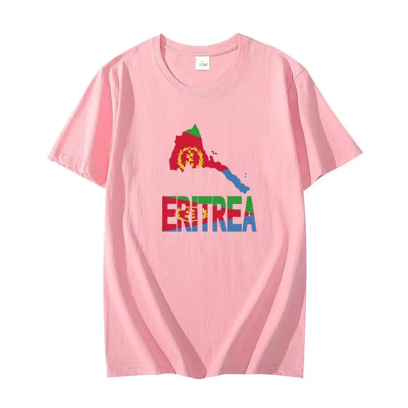 Eritrea map Eritrean flag Africa cotton t shirt for men graphic t shirts short sleeve t-shirts Summer Streetwear Men's clothing