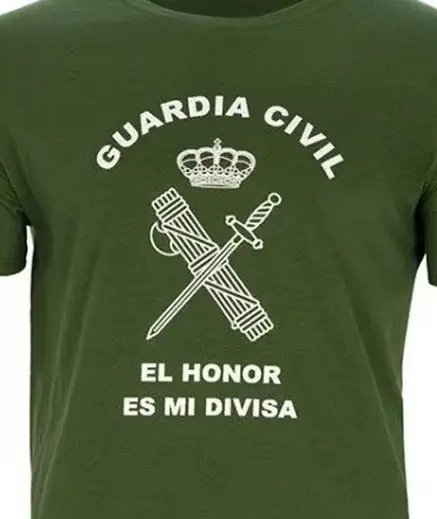 Camiseta Guardia Civil Española EL HONOR ES MI DIVISA Men T-Shirt Short Sleeve Casual 100% Cotton O-Neck T Shirts