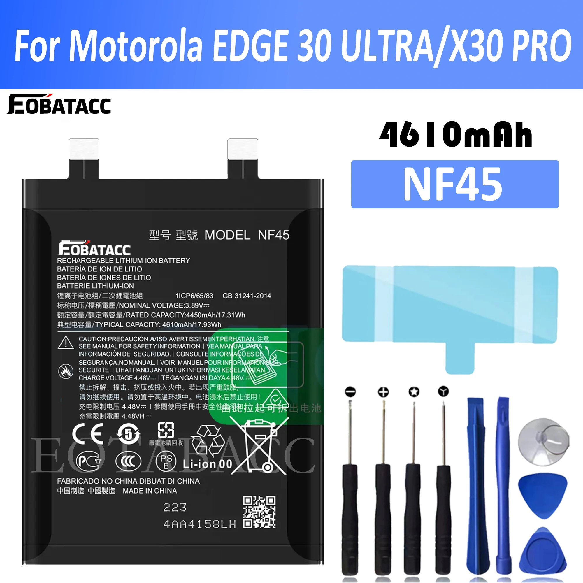 EOATABACC Brand New NF45  Replacement Battery For   Motorola EDGE 30 ULTRA/X30 PRO