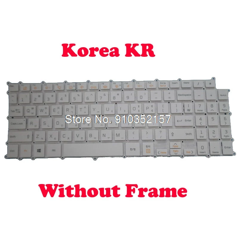 

NO Backlit KR Keyboard For LG 15Z90N 15Z980 AEW74029841 18B9B White AEW74029851 18B9A SG-90960-XRA SN38801 AEW73949841 Korean KR