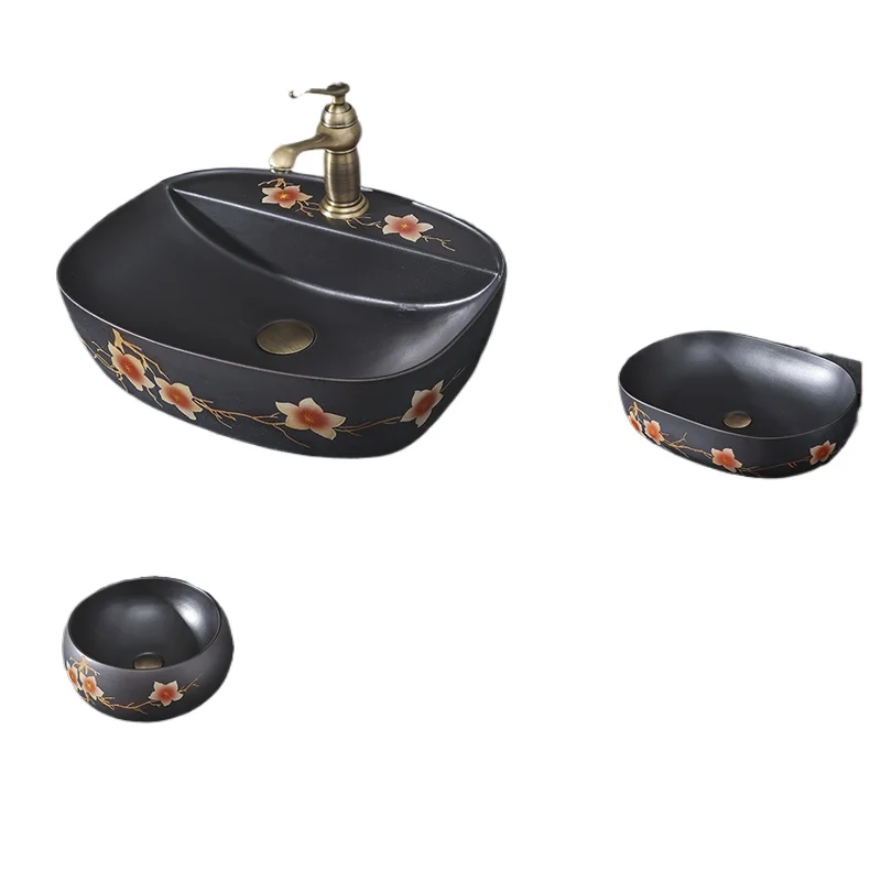 

Retro table Chinese ceramic hand washing household bathroom washbasin personality creative art