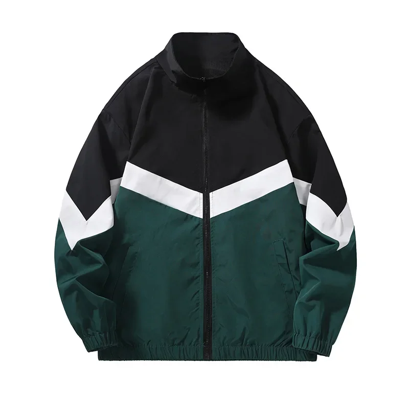 Chaqueta informal de nuevo estilo para primavera y otoño para hombre, ropa de abrigo con cuello alto, abrigo ligero de verano adecuado para hombres jóvenes, corte holgado