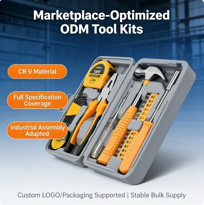 24pc Yellow Small Compact Home Repair Basic Hand Tool Kit Box Set. Household Handyman Hex Keys, Pliers & Screwdrivers
