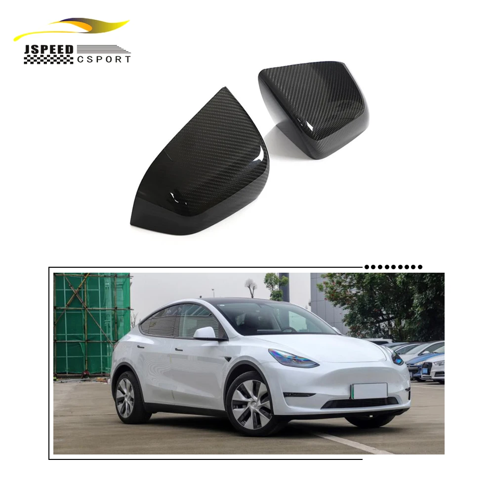 

Suitable for Tesla Y-type 2020-2021 car exterior window door side rearview mirror cover pre-dried carbonized rearview mirror cov