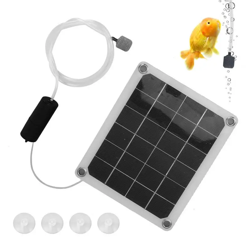 Solar Powered Oxygenator Aquarium Air Pump Air Oxygen Pump Aerator Battery-free For Landscape Decoration Aquarium Accessories