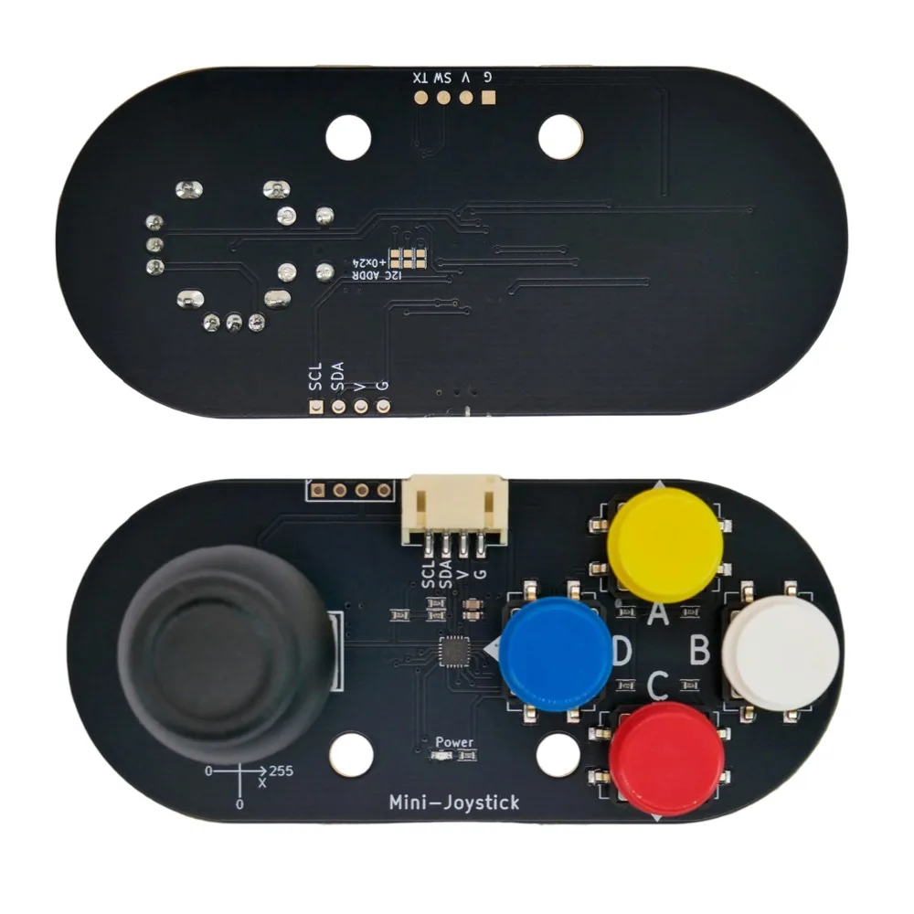 Moduł Mini-Joystick z interfejsem I2C, 5 przycisków + analogowy joystick z osią X/Y dla Arduino ESP32 micro:bit — zdjęcie produktu 3