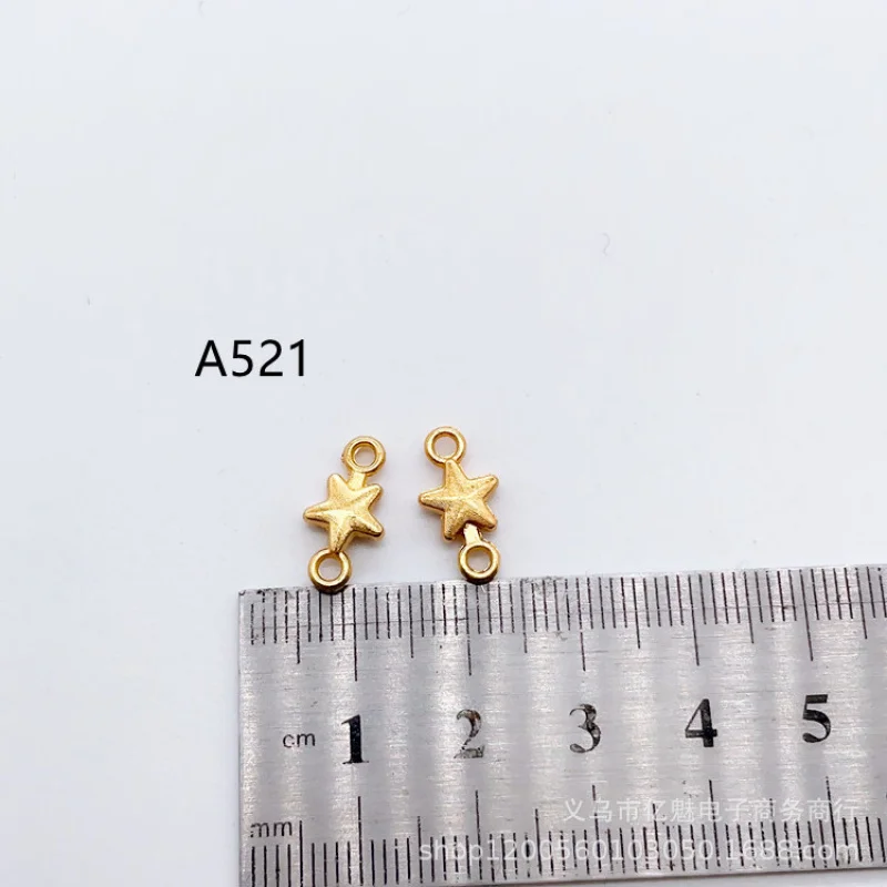 Factory Direct Sales 100Pieces DIY Earrings Pendant Double Crane XINGX Five-Pointed Star Pendant Necklaces and Bracelets Jewelry