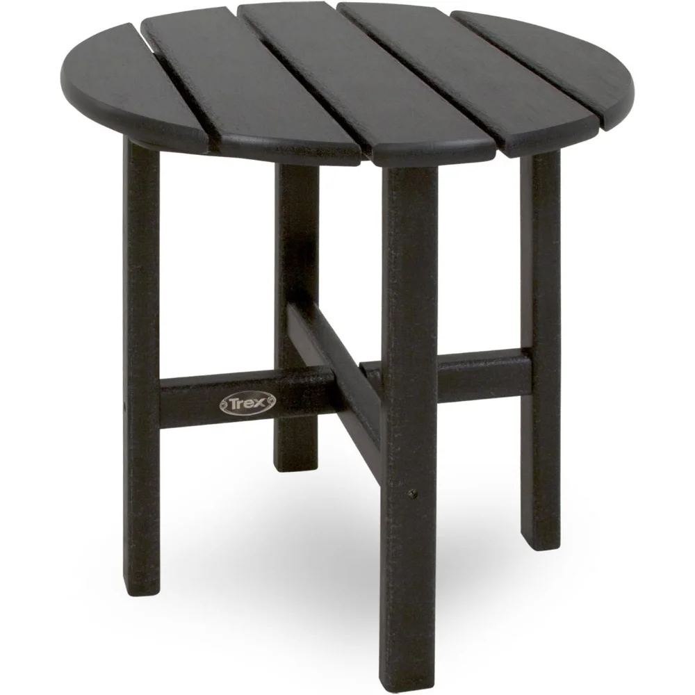 

Outdoor Furniture Cape Cod Round 18-Inch Side Table, Charcoal Black