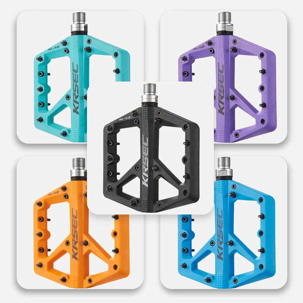 

31.8 Bike Pedals Mountain Bike Pedal Nylon Fiber Lightweight Bicycle Platform Flat Pedal for BMX MTB Adult Road Bike Universal