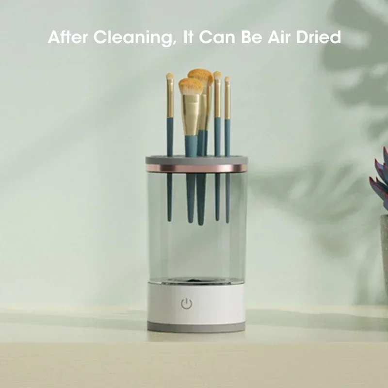 Detergente per pennelli per trucco elettrico USB 3 in 1 Pennelli per trucco portatili Strumento per spazzole per pulizia pigra Pulizia automatica dei pennelli per trucco