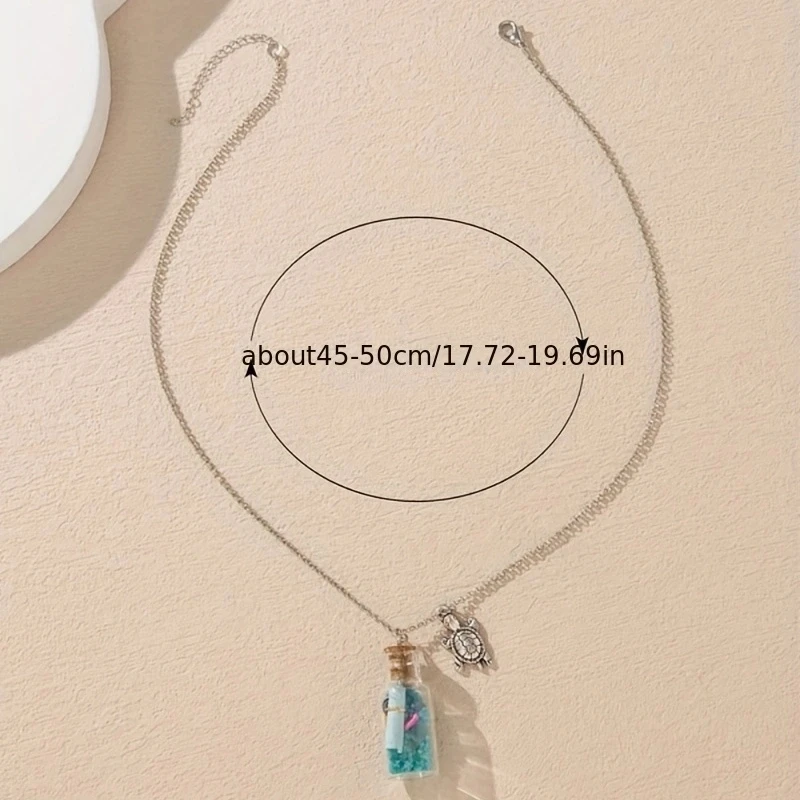 1pc Glow In The Dark Bottle Charm Necklace