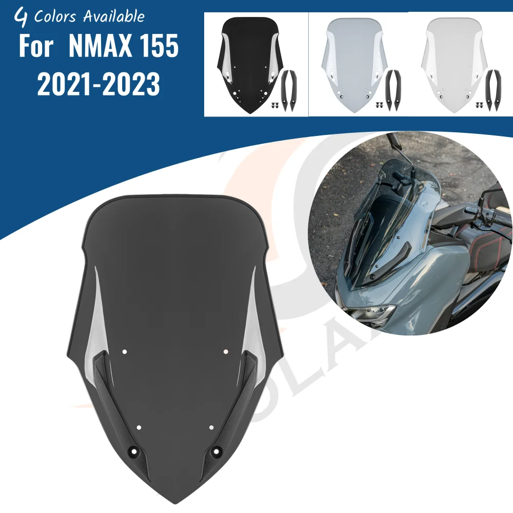 

Motorcycle Front Screen Wind Shield For Yamaha N-MAX NMAX 155 2021-2024 N-MAX155 NMAX155 Windshield Windscreen Air Deflector