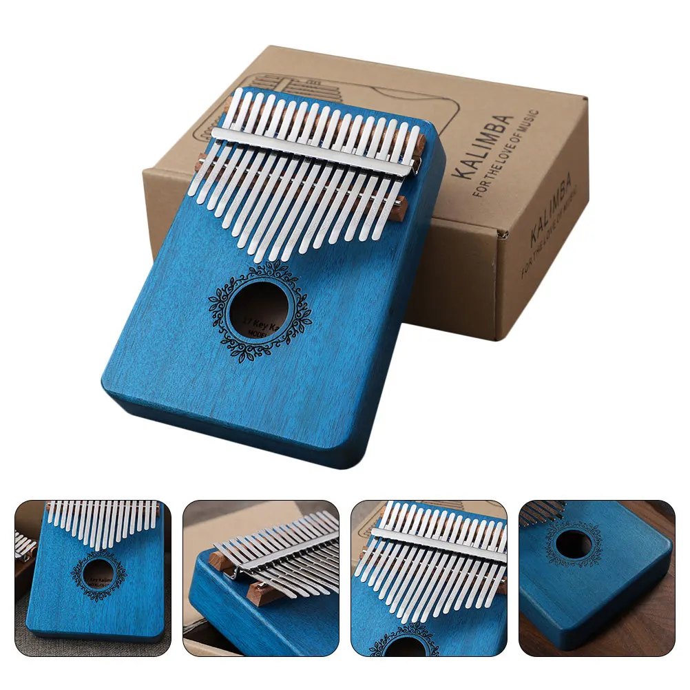 

1pc Wooden Thumb Piano 17-Key Kalimba Beginner Finger Instrument Portable Music Gift For Kids Adults Smooth Design
