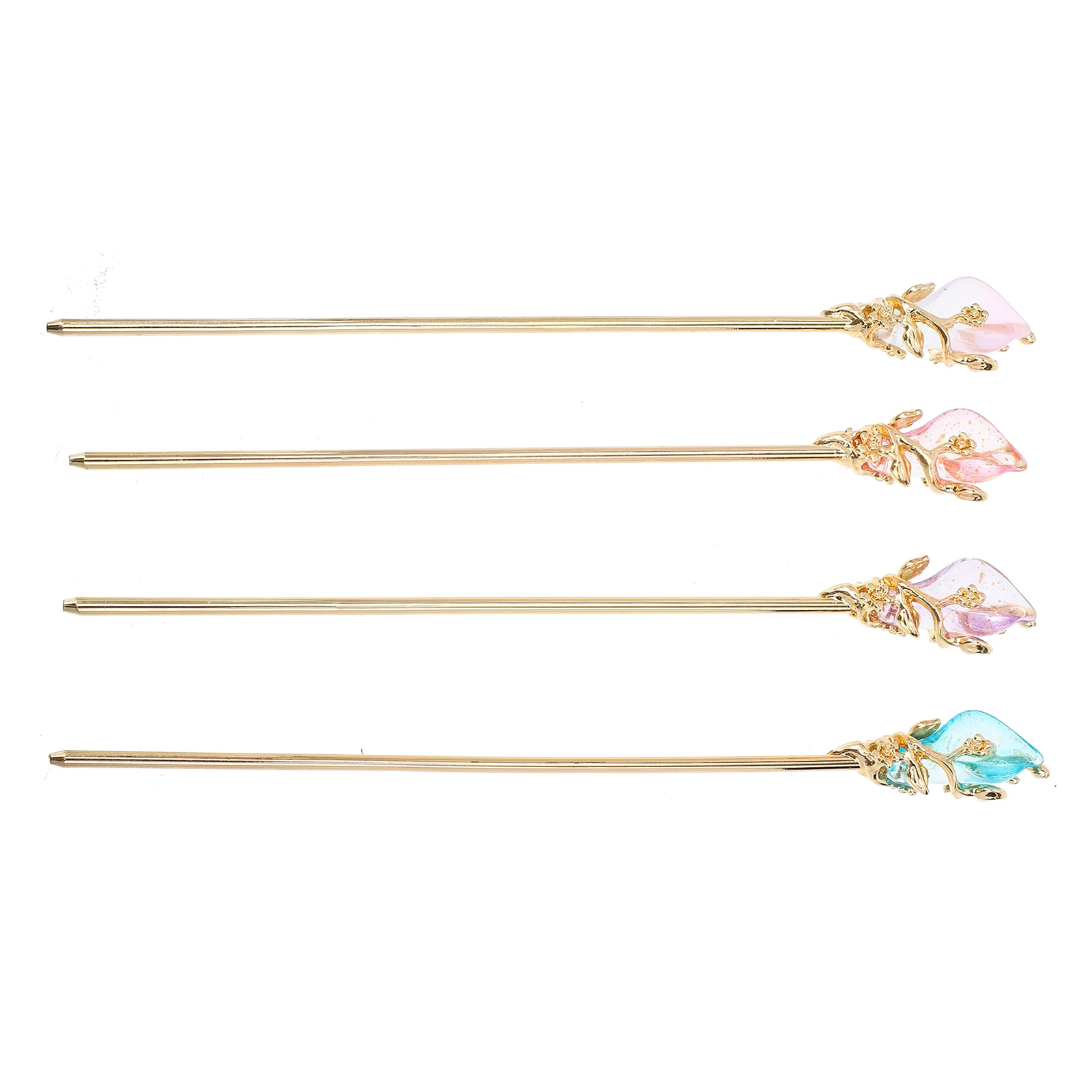 

4pcs Retro Hair Pin Alloy Chopsticks Traditional Chinese Bride Headdress Hanfu Accessories Elegant Design Hair Tools