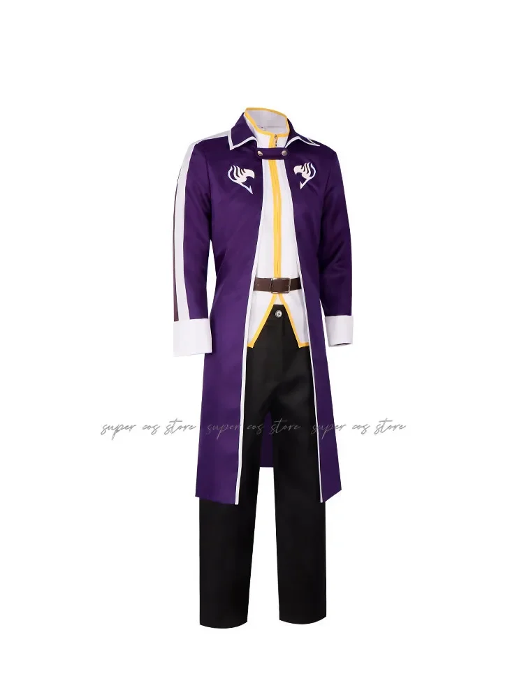 Gray Cosplay Anime Fairy Tail Gray Fullbuster Costumes Trench Pants Belt Uniform Wig Set Halloween Party Outfit for Men Women