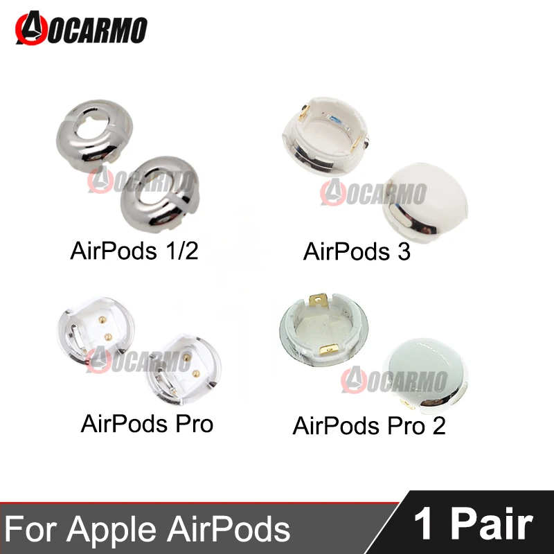 For Apple AirPods 1 2 3 Pro Pro2 Earphone Bottom Cap Charging Connector With Metal Contact Piece Repair Replacement Part