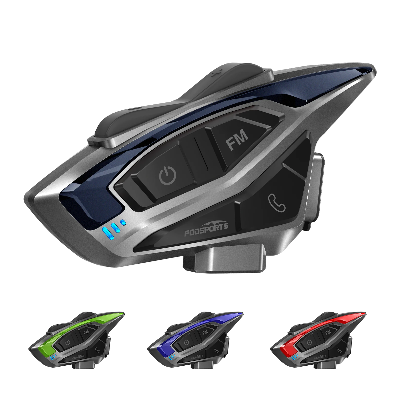 

Fodsports T6 Мотоциклетная домофонная Bluetooth-гарнитура для шлема, домофон для шлема, 1000M, BT5.4.