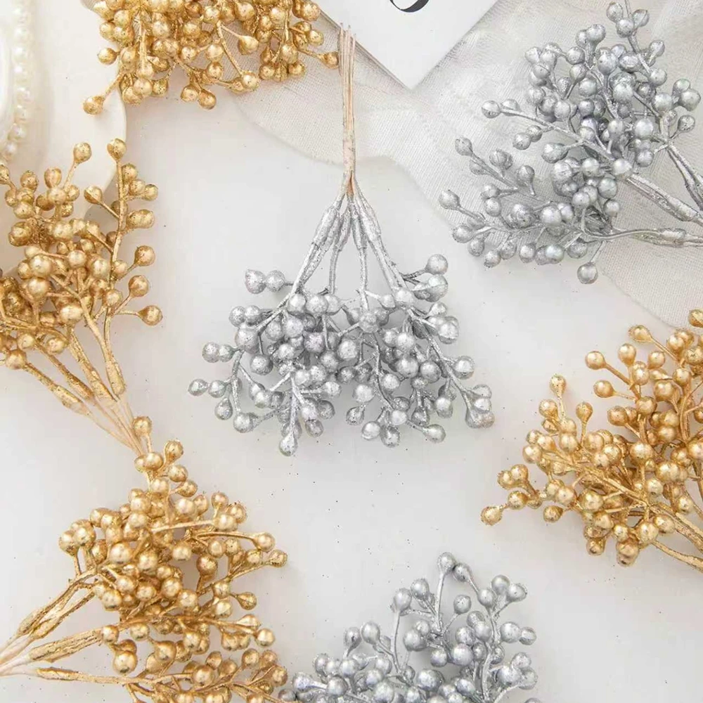 1/5 Stück künstliche Blumen Pflanzen Home Room Weihnachtsbaum Hochzeitsdekoration Brautaccessoire Ausverkauf künstlerische Tischarrangements – Detail 2