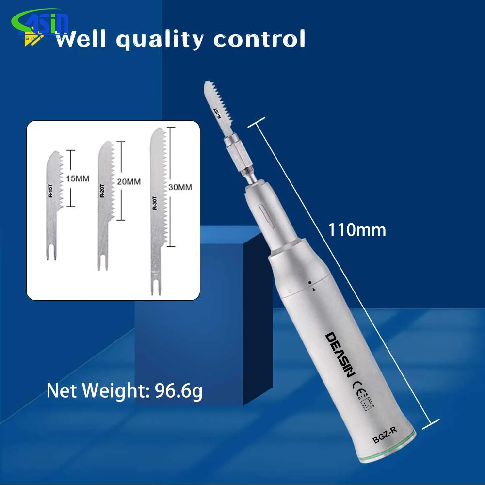 Chirurgia stomatologiczna piła oscylacyjna prosta rękojestna do zbierania kości w jamie ustnej mikro-1:1/4:1 chirurgiczna 3 °/17 ° piła niska