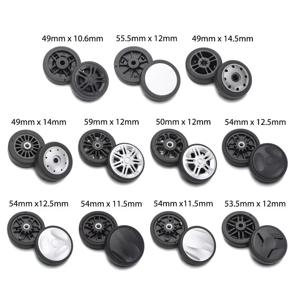 Portable Suitcase Parts Axles Suitcase Wheels Replacement with Screw Travel Luggage Wheels Replace Wheels Luggage Accessories