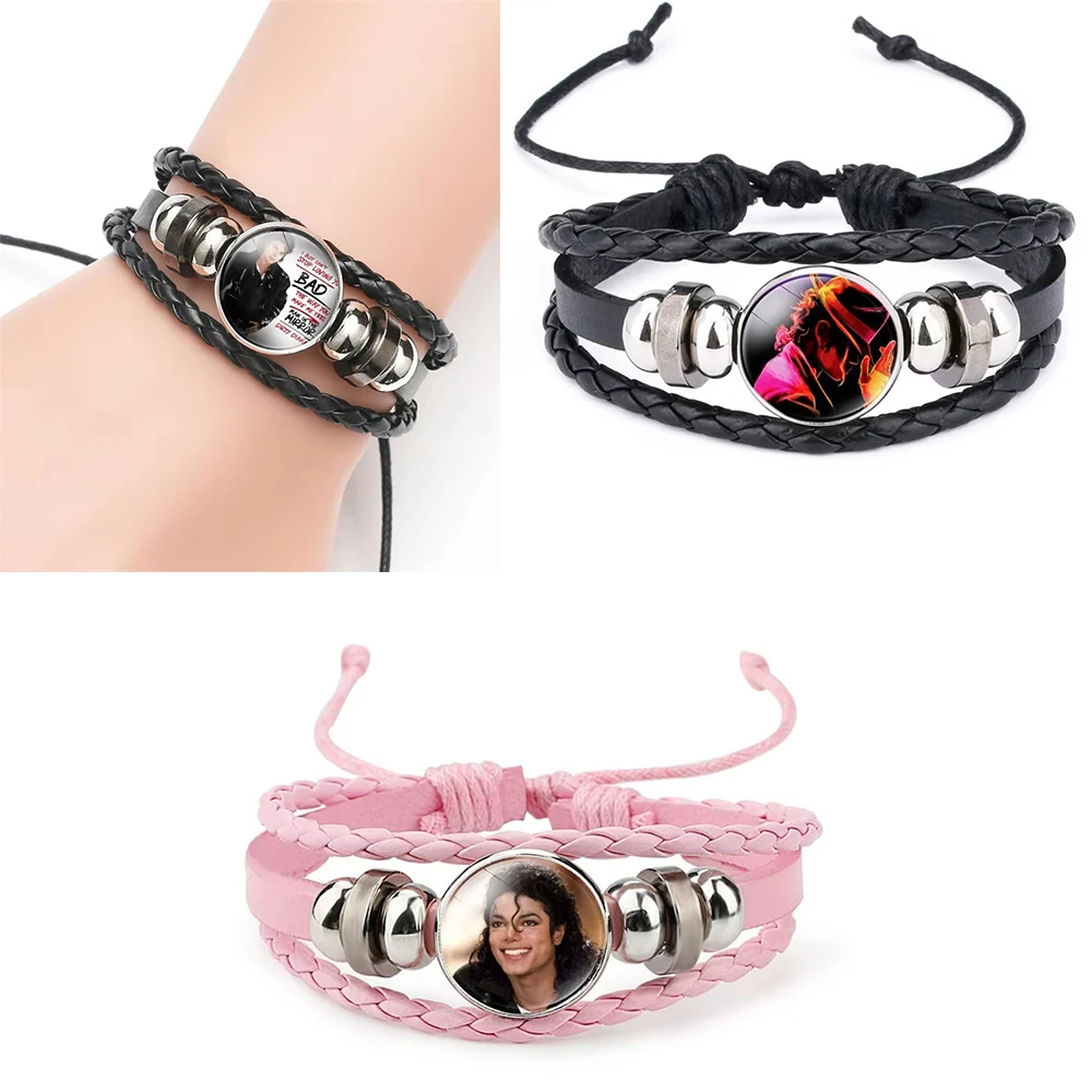 Michael Jackson Figures Bracelet Cartoon Anime Chain Bracelet Boys Decorations Birthday Gifts for fans