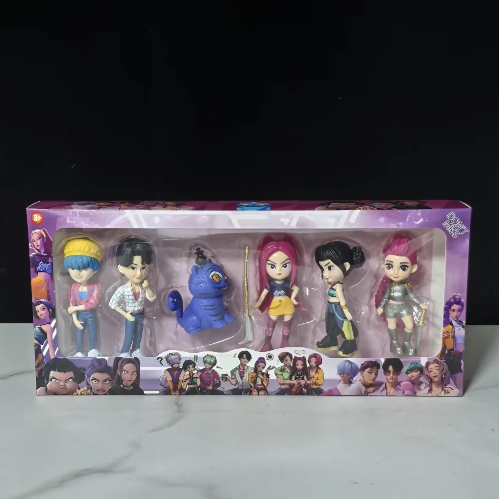 Nuevo 2026 6 unids/set Anime KPop Devil Hunter vinilo juguete Rumi Mira Zoi personaje máscara de vinilo caja ciega ornamento juguete regalo de Navidad