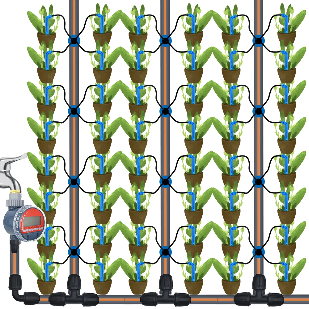 40M/20M 4-Way 8L kroplownik do nawadniania nadajnik irygacyjny Dripper system zraszania doniczkowe uprawy stoczni szklarnie zestaw 10/20