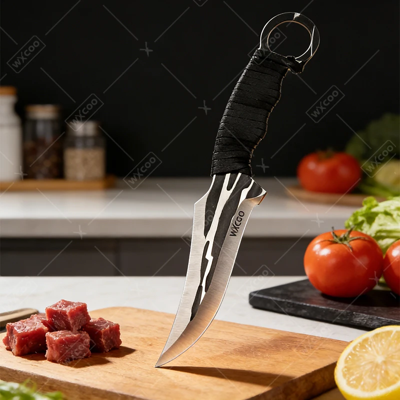 WXCOO Multi-Purpose Kitchen Knife for Meat Vegetable and Fruit Slicing Cutting Powerful Boning Knife With Cover Kitchen Supplies