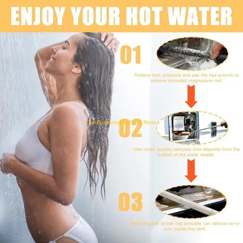 

R53D Motorhome Water Heater Maintenance With Anode Rods And Flush Wand For Suburban