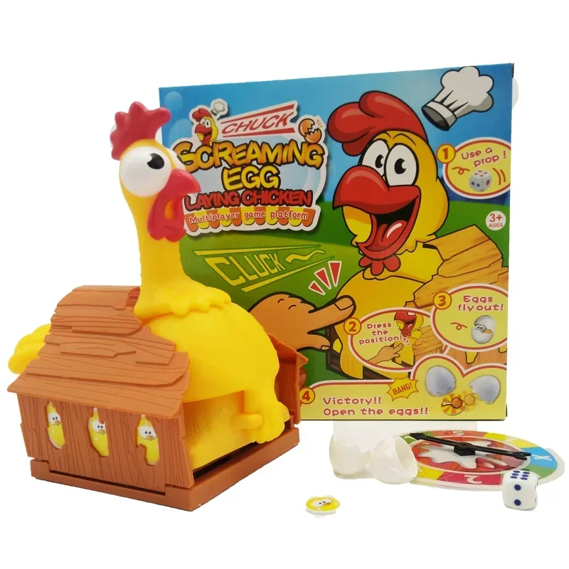 Chicken Laying Egg Game Funny Game Toys Turntable Lucky Chicken Toy Parent-child Interaction Desktop Game Gifts