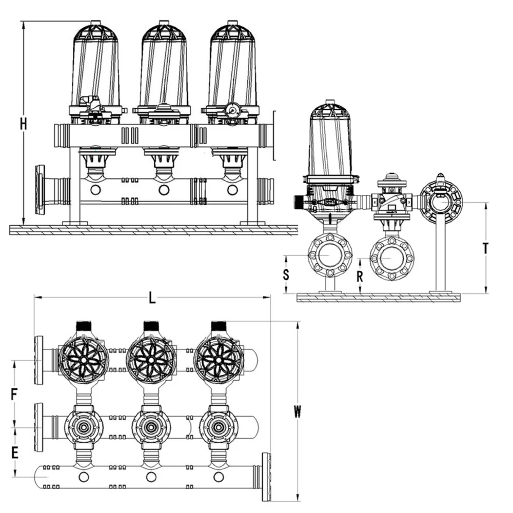 Agricultural Irrigation Greenhouse Drip Irrigation System Water Source Automatic Filter