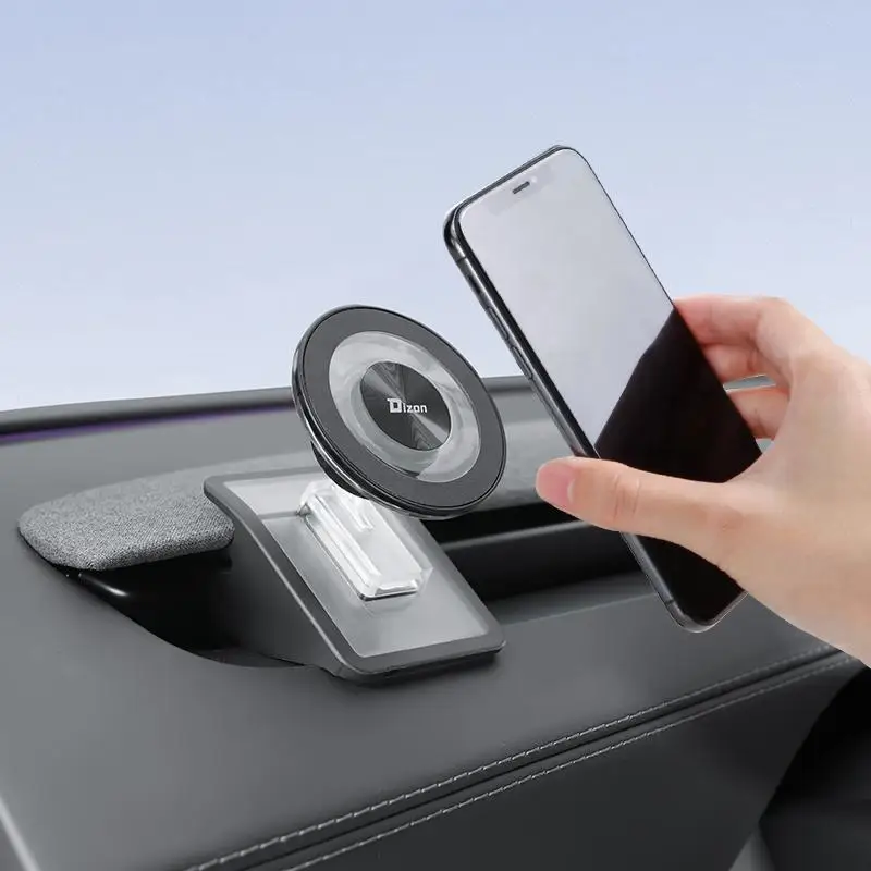 Universal 360° Rotatable Magnetic Car Phone Holder, Strong Magnet Dashboard Mount, No Drilling Invisible Installation, Car Interior Accessories Phone Stand for Vehicle - view 4