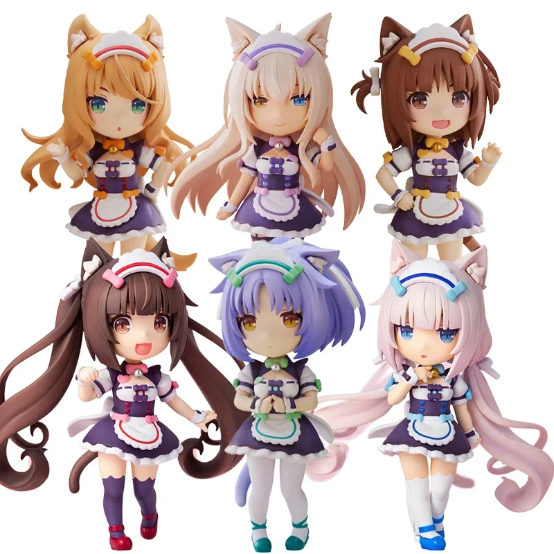 Original Plum Mini Handpuppe 100! NEKOPARA Chocolate Vanilla Millet PVC Anime Actionfiguren Sammlerstück Modell Ornament Geschenk