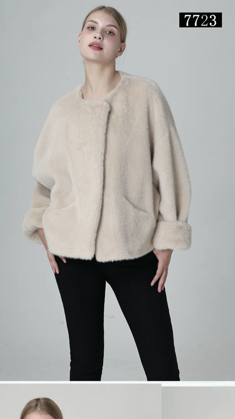 winter women faux fur coat mink fur jacket winter coat female fake fur
