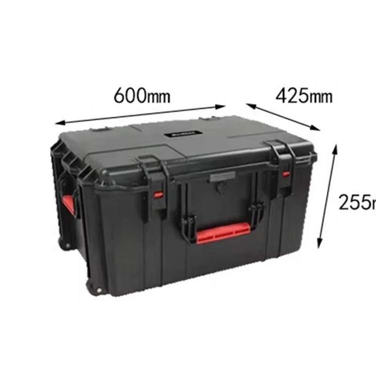 DPC125 Rugged Portable Hard Plastic Wheeled Case Electronic Equipment Storage Case With Foam 615*460*320mm