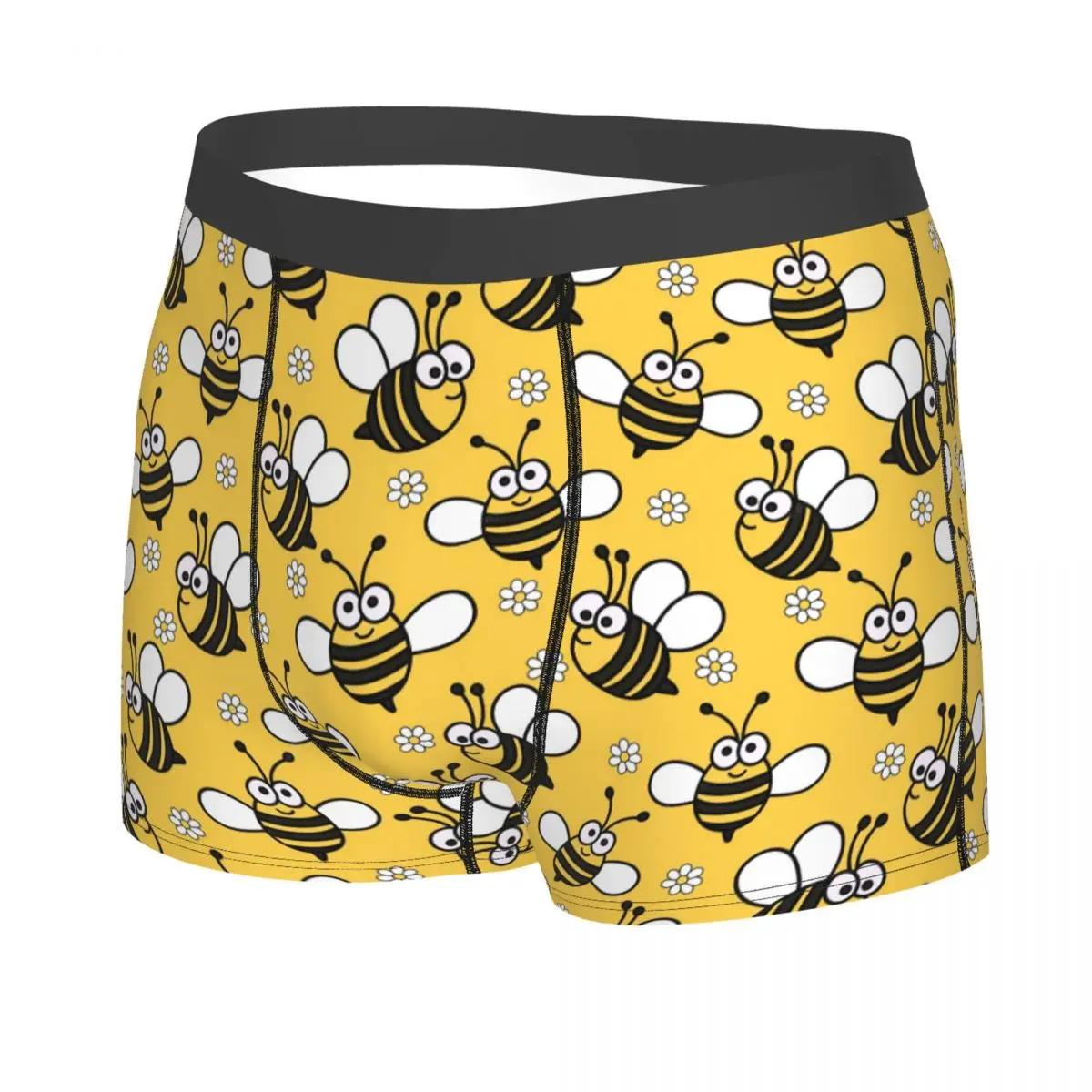 Custom Cute Little Bees Boxer Shorts For Homme Sexy 3D Printed Underwear Panties Briefs Soft Underpants